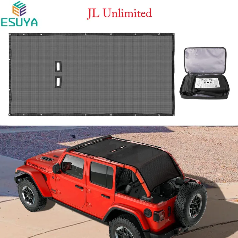 ESUYA для Jeep Wrangler JLU 4-дверный солнцезащитный козырек JL (2018 тока), передний + задний + багажник и сетчатый экран, УФ-блок
ESUYA для Jeep Wrangler JLU 4-дверный солнцезащитный козырек JL (2018 тока), передний + задний + багажник и сетчатый экран, УФ-блок
