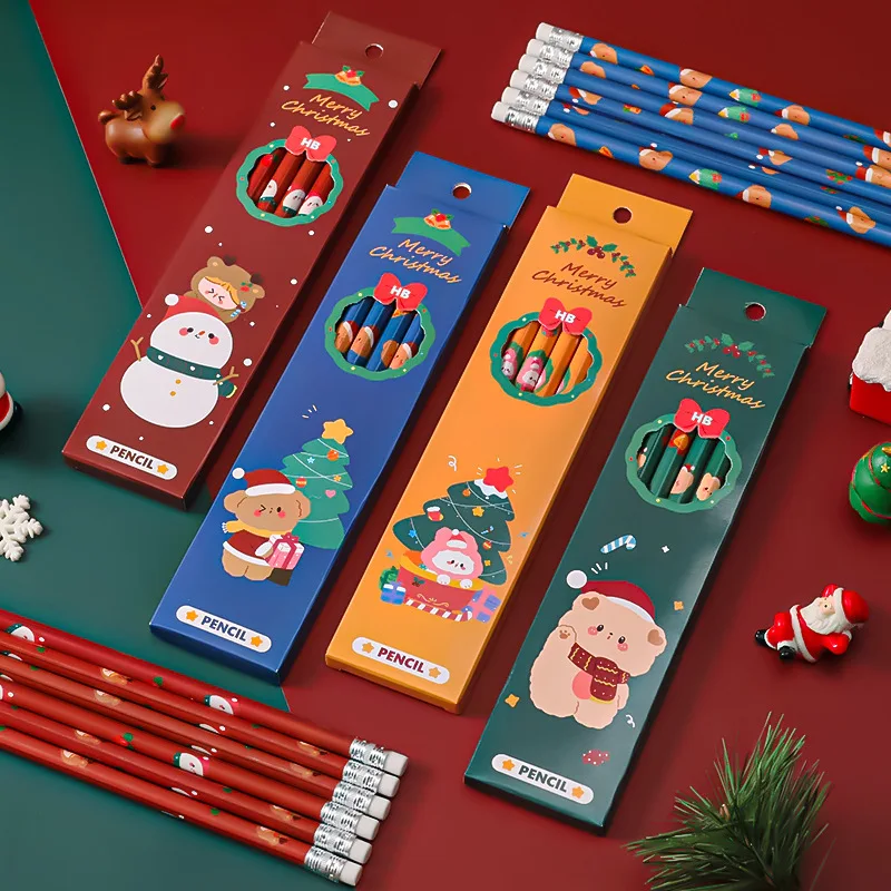 6pcs/Lot Christmas Boxed Pencils Student Writing Drawing Sketch Pen Set Wooden HB with Rubber Stationery
6pcs/Lot Christmas Boxed Pencils Student Writing Drawing Sketch Pen Set Wooden HB with Rubber Stationery