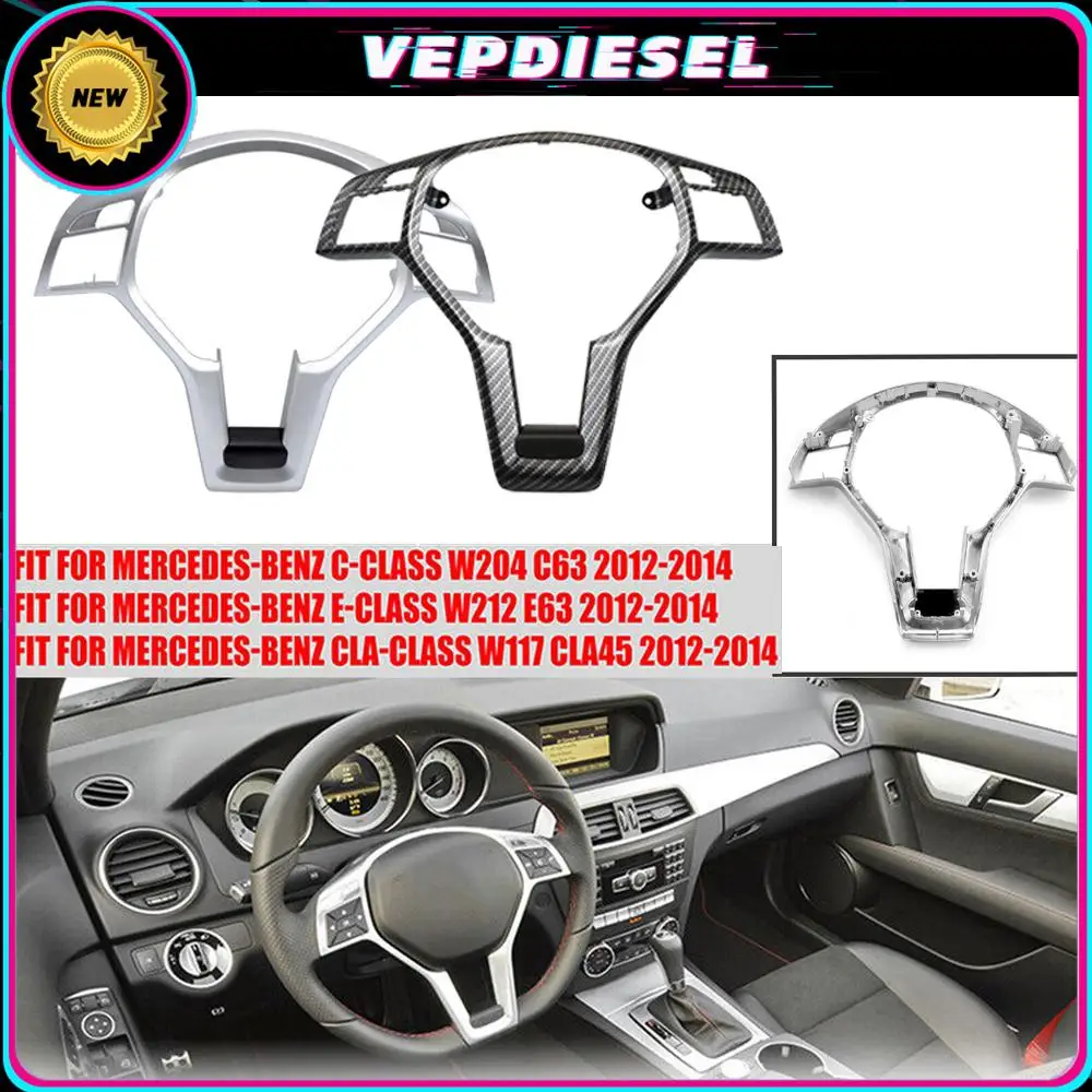 Brand New Steering Wheel Trim Cover For Mercedes Benz E-Class C-Class W176 W204 W212 2012-2014 Silver And Carbon Fiber Style
Brand New Steering Wheel Trim Cover For Mercedes Benz E-Class C-Class W176 W204 W212 2012-2014 Silver And Carbon Fiber Style