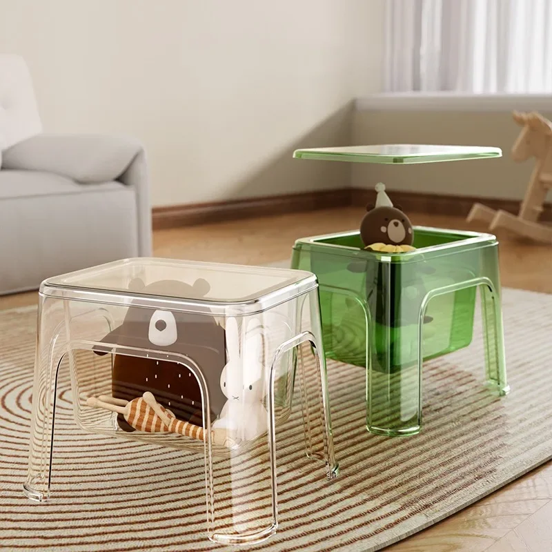 Thickened PET Stool Stored Ottomans Small Bench Transparent Chair for Living Room Children's Storage Stool Simple Plastic Bench
Thickened PET Stool Stored Ottomans Small Bench Transparent Chair for Living Room Children's Storage Stool Simple Plastic Bench