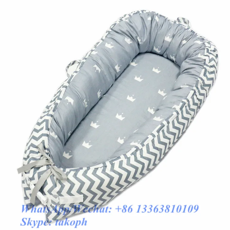 

Wholesale Adjustable Organic Cotton Swaddling Portable Travel New Born Baby Nest Bed Crib Cot