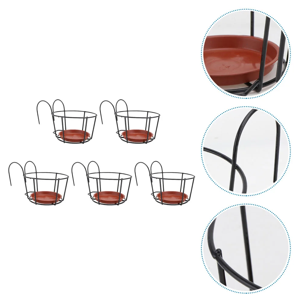 5 Sets Hanging Railing Planters Flower Pot Holders Racks Fence Metal Potted Stand Balcony Baskets Shelf Container Box for
5 Sets Hanging Railing Planters Flower Pot Holders Racks Fence Metal Potted Stand Balcony Baskets Shelf Container Box for