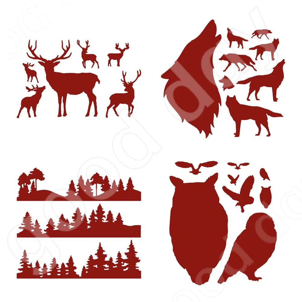 New Arrival Owl Wolf Deer Forest Metal Cutting Dies Scrapbook Diary Decoration Embossing Template Diy Greeting Card Handmade
New Arrival Owl Wolf Deer Forest Metal Cutting Dies Scrapbook Diary Decoration Embossing Template Diy Greeting Card Handmade