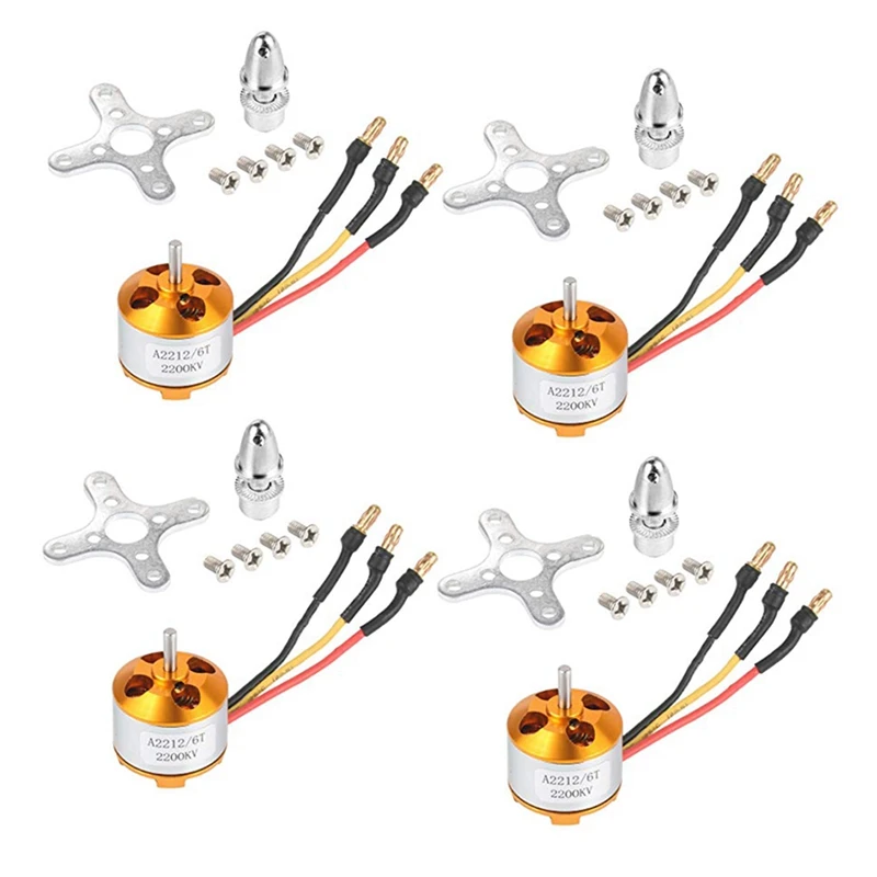 4 шт. 2212 2200KV бесщеточный двигатель с креплениями 6T для DIY RC самолет Мультикоптер Квадрокоптер Дрон запасные части
4 шт. 2212 2200KV бесщеточный двигатель с креплениями 6T для DIY RC самолет Мультикоптер Квадрокоптер Дрон запасные части