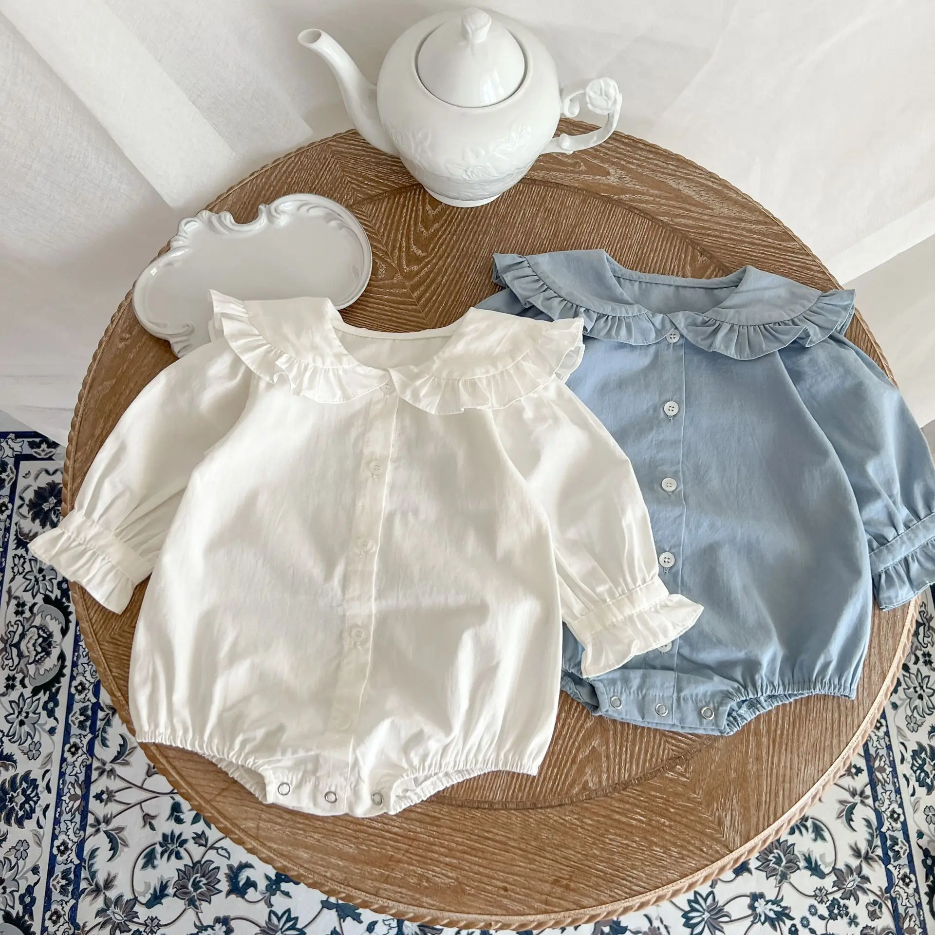 Autumn New Girls Baby Simple Solid Long Sleeve Bodysuit Cotton Lace Doll Collar Infant Jumpsuit Toddler Girl Casual Clothes
Autumn New Girls Baby Simple Solid Long Sleeve Bodysuit Cotton Lace Doll Collar Infant Jumpsuit Toddler Girl Casual Clothes