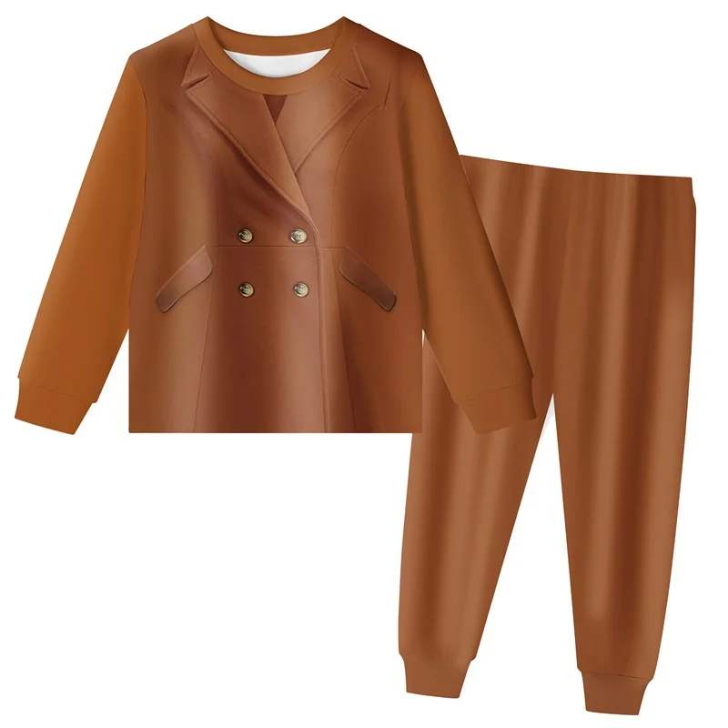 M3GAN Girls Pajamas set Cosplay Costume Kids Brown Skirt With Short Sleeves Children Halloween Carnival Costume
M3GAN Girls Pajamas set Cosplay Costume Kids Brown Skirt With Short Sleeves Children Halloween Carnival Costume