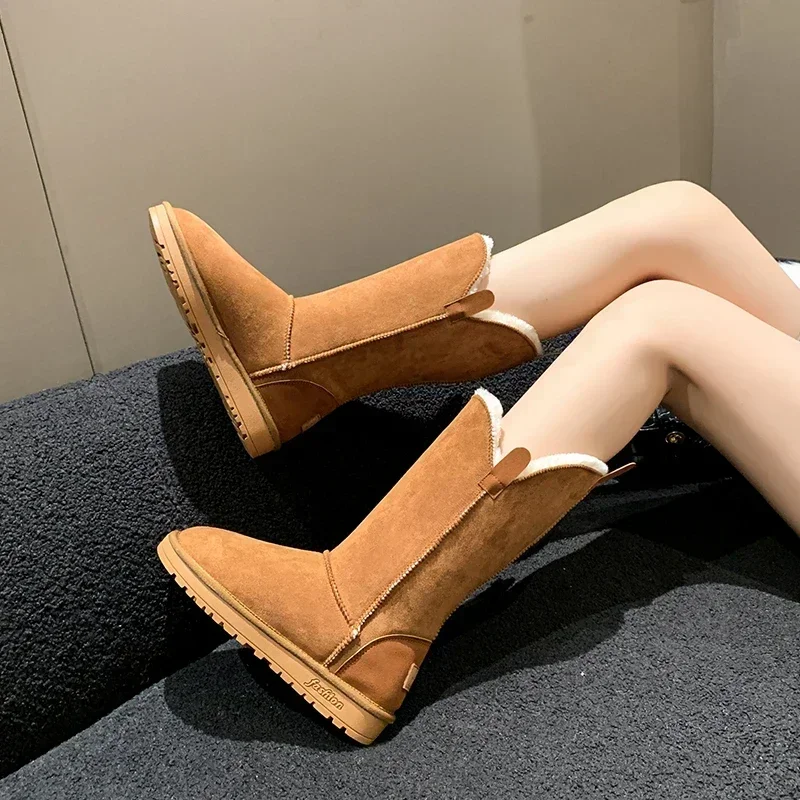 Plus Size 2023 Casual Shoes Female Mid-Calf Women's Boots Warm Snow Boots Women Round Toe Slip-on Flat with Platform Shoes Women
Plus Size 2023 Casual Shoes Female Mid-Calf Women's Boots Warm Snow Boots Women Round Toe Slip-on Flat with Platform Shoes Women