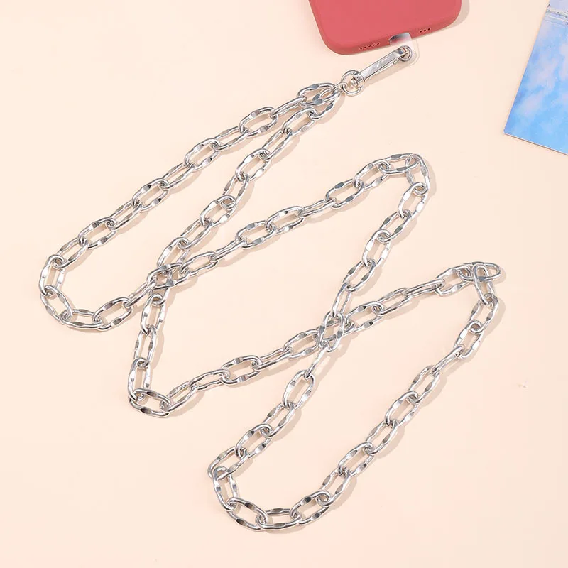 Fashion Simple Metal Mobile Phone Chain Charm Universal Clip Long Crossbody Chain For Unisex Style Safety Cellphone Lanyard Fashion Simple Metal Mobile Phone Chain Charm Universal Clip Long Crossbody Chain For Unisex Style Safety Cellphone Lanyard