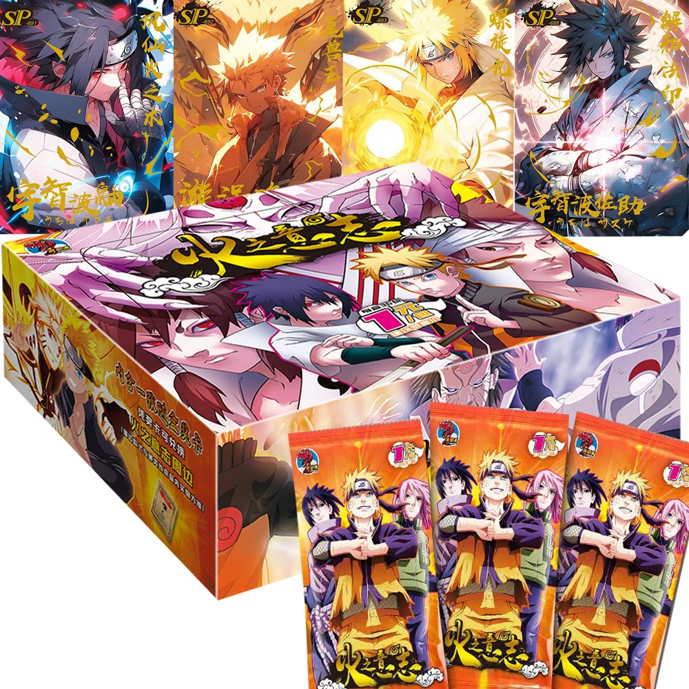 

Naruto Genuine Collection Cards For Children Fantasy Action Anime Protagonist Uchiha Sasuke Kakashi Rare Flash Card Toys gifts