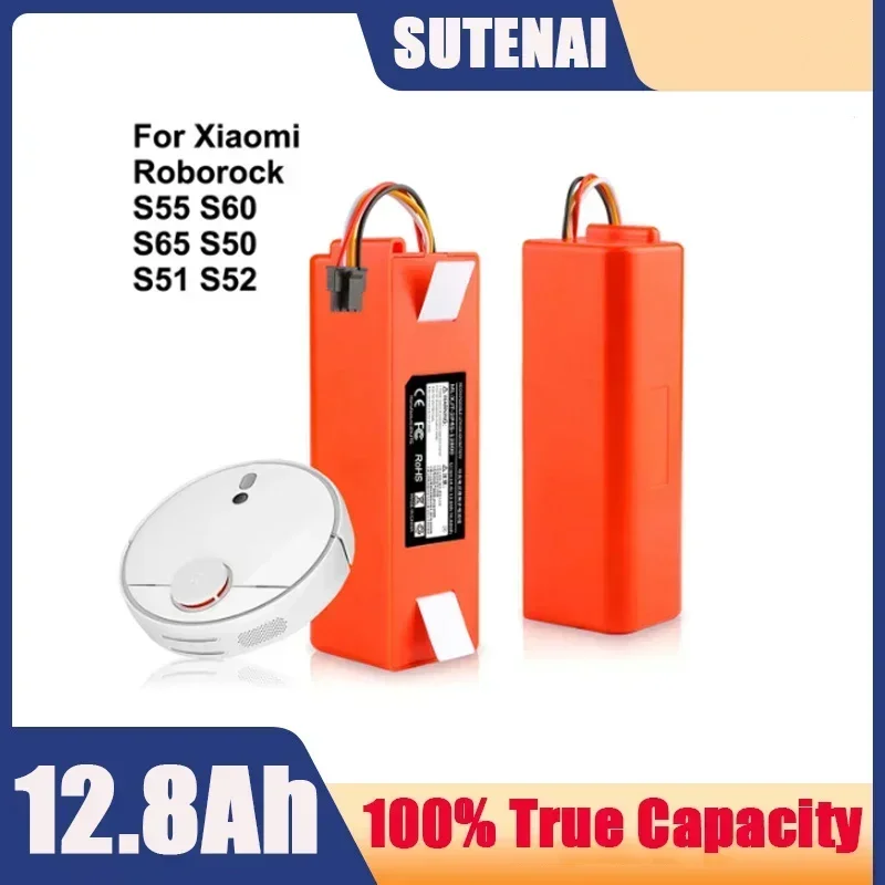 BRR-2P4S-5200S 14.4V 12800mAh Robotic Vacuum Cleaner Replacement Battery For Xiaomi Roborock S55 S60 S65 S50 S51 S5 MAX S6 Parts
BRR-2P4S-5200S 14.4V 12800mAh Robotic Vacuum Cleaner Replacement Battery For Xiaomi Roborock S55 S60 S65 S50 S51 S5 MAX S6 Parts
