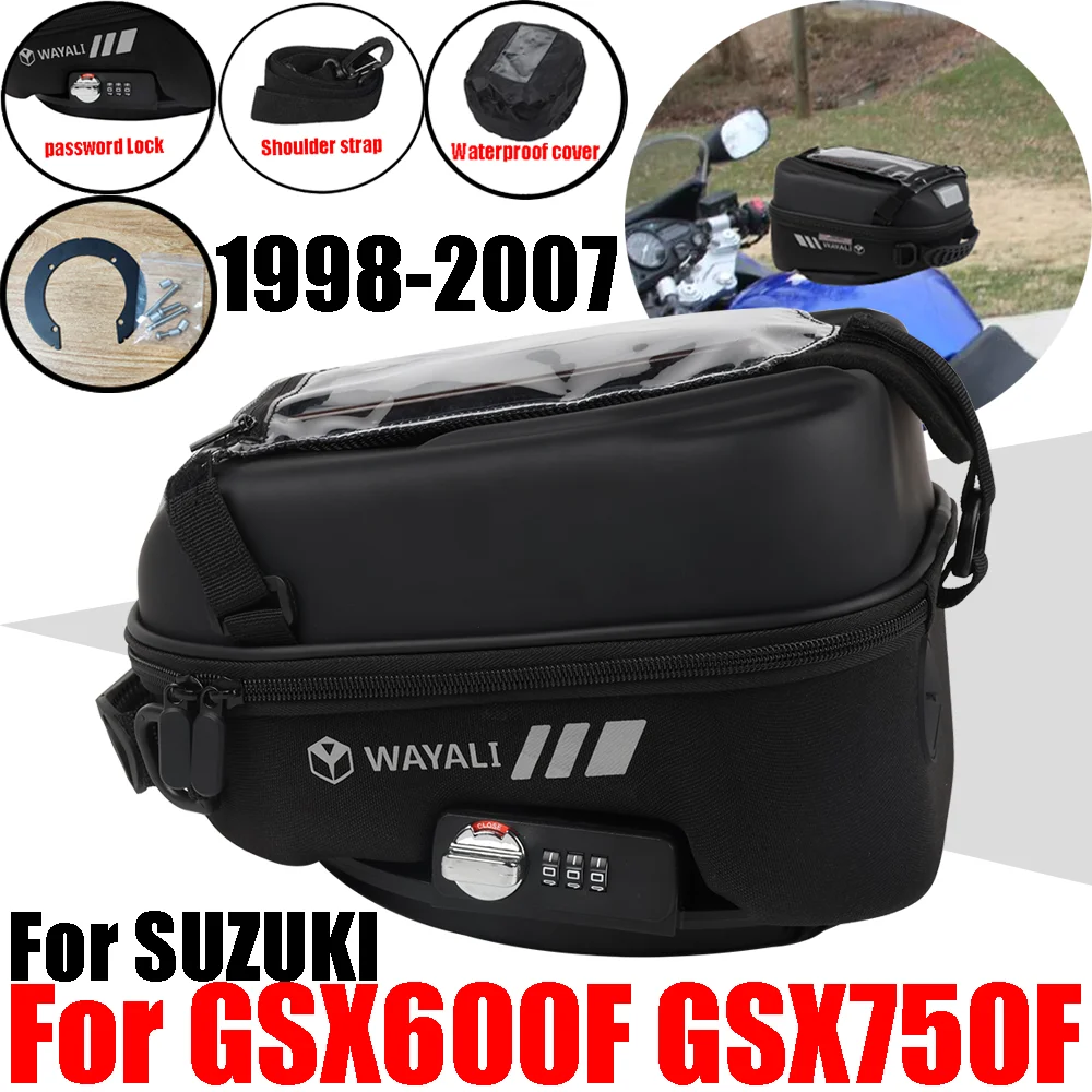 

For SUZUKI GSX600F GSX750F KATANA GSX 750 600 F 750F 600F Accessories Tank Bag Luggage Tanklock Storage Bags Phone Navigation