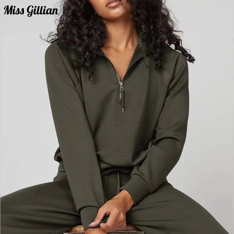 Sweatshirts Women's Sets Knitted Tracksuit Carrot Jogging Pants Suit Zipper Stand Collar Pullover 2 Piece Set Casual Outfits
Sweatshirts Women's Sets Knitted Tracksuit Carrot Jogging Pants Suit Zipper Stand Collar Pullover 2 Piece Set Casual Outfits