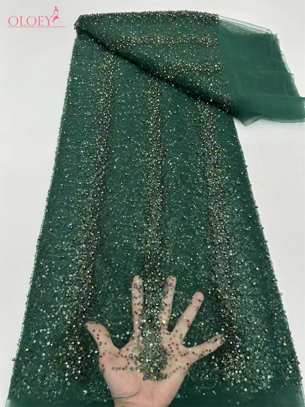 2024 High -End Luxury Embroidery Heavy Handmade Beaded Lace Fabric African With Sequin Fabric For Wedding Dress 
2024 High -End Luxury Embroidery Heavy Handmade Beaded Lace Fabric African With Sequin Fabric For Wedding Dress