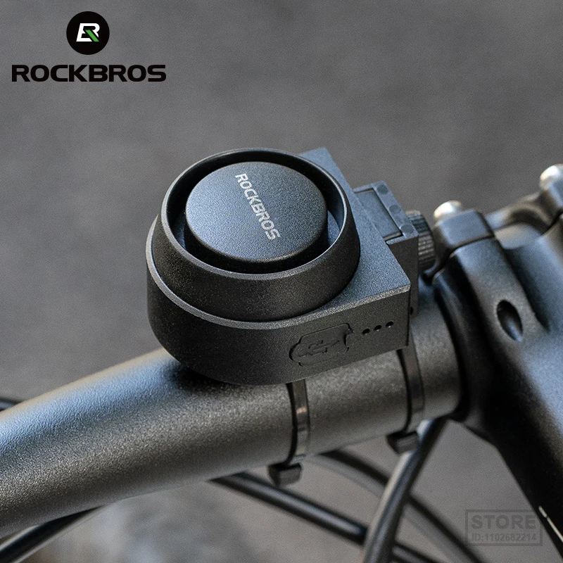 

ROCKBROS Bicycle Bell Type-C Anti Theft Electric Horn Wireless Remote Control IPX5 Bike Hidden Installation Bicycle Accessory