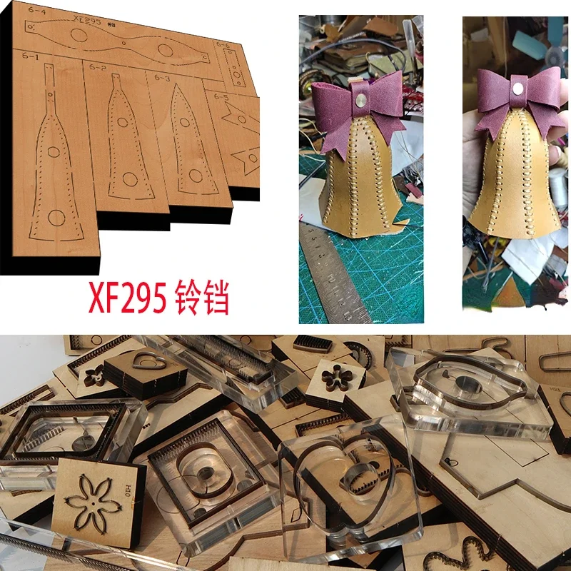 

Новые японские стальные лезвия деревянные штампованные ушные колокольчики для кожевенного ремесла ручной инструмент нож для резки форма XF295 инструменты для работы с кожей