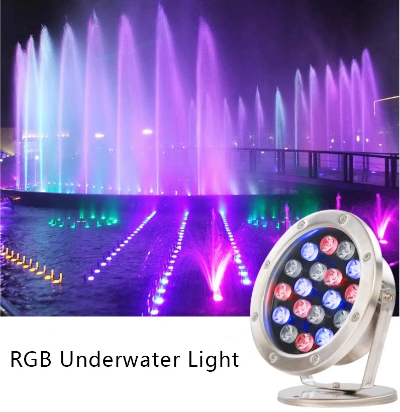 

IP68 led underwater Light 3W 6w 9W 12W 18w 24w 36w RGB Night Lamp Outdoor Garden Swimming Pool Party Landscape DC 12V 24V