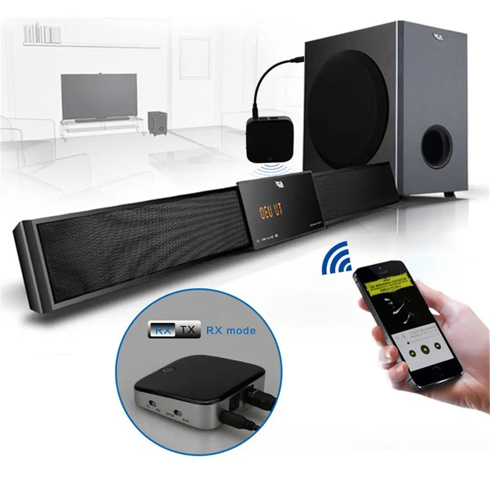 

Stable Connection Aptx Transmitter Versatile Wireless Audio Connectivity Csr Adapter Easy To Use