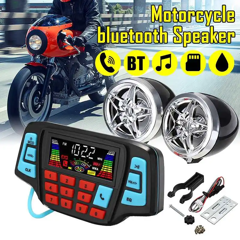 Mofaner 12V bluetooth Waterproof Motorcycle Radio Motorbike ATV MP3 Player Two Speaker Handlebar Radio For Honda For Kawasaki
Mofaner 12V bluetooth Waterproof Motorcycle Radio Motorbike ATV MP3 Player Two Speaker Handlebar Radio For Honda For Kawasaki