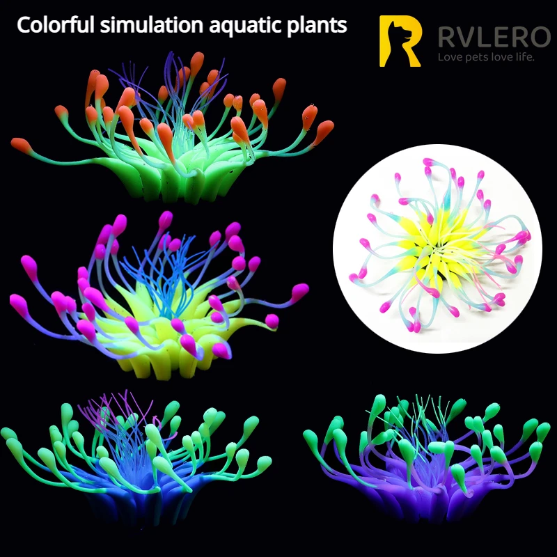 

Fluorescent Simulation Aquatic Plants Silicone Water Grass Fish Tank Landscape Aquarium Decoration Coral Landscaping Home Decor