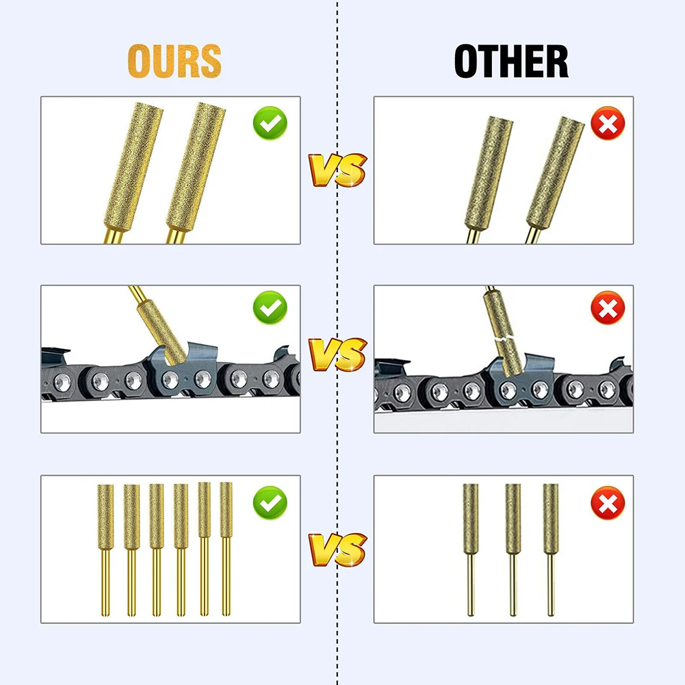 Chainsaw Sharpener Burr Stone File 1/8\\\" Shank 24pcs 4/4.8/5.5mm Chain Saw Gold Diamond Coated Power Tools Kit
Chainsaw Sharpener Burr Stone File 1/8\\\" Shank 24pcs 4/4.8/5.5mm Chain Saw Gold Diamond Coated Power Tools Kit