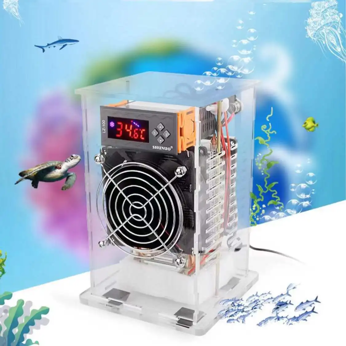 Fish tank cooler household small air cooler fish tank heater hot and cold all-in-one aquarium accessories AC110V-220V 70W-100W
Fish tank cooler household small air cooler fish tank heater hot and cold all-in-one aquarium accessories AC110V-220V 70W-100W