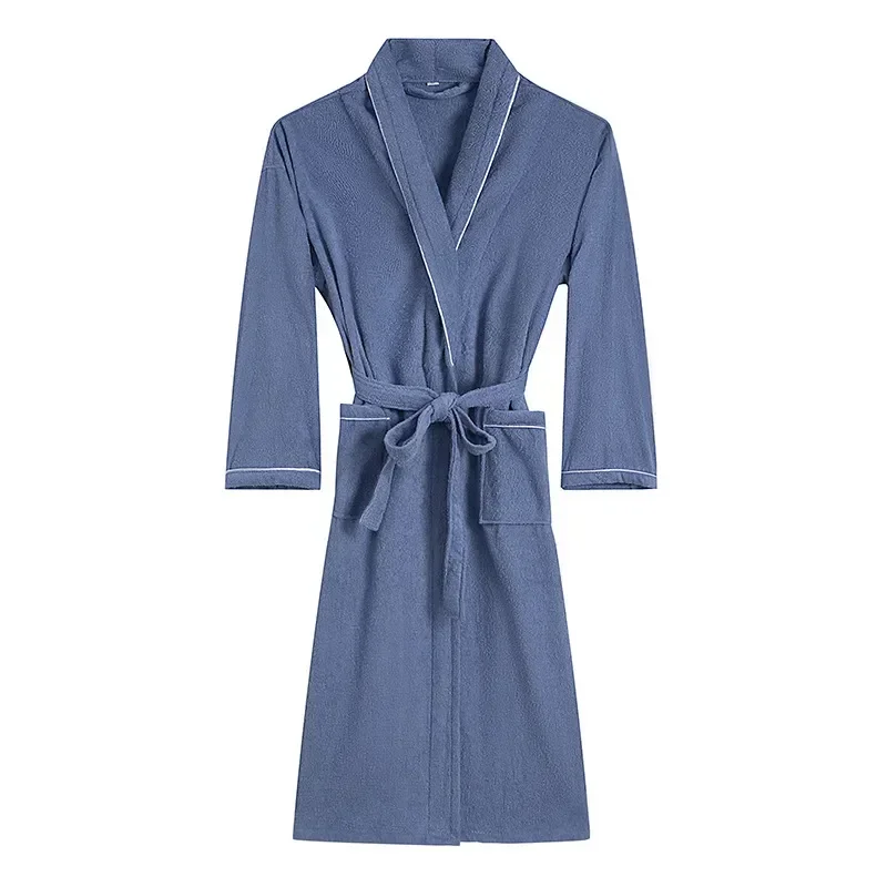 

Gown 100% Thick Light Towel Robe Sleepwear Weight Absorbent Bathrobe Robes Women Terry Hotel Bath Couples Cotton Long Men