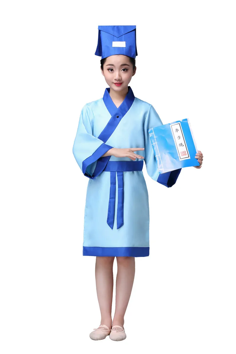

Cassic Costume Hanfu Clothing Ancient Chinese Students Robe Children Chinese Traditional Performances Scholar Costumes Cosplay