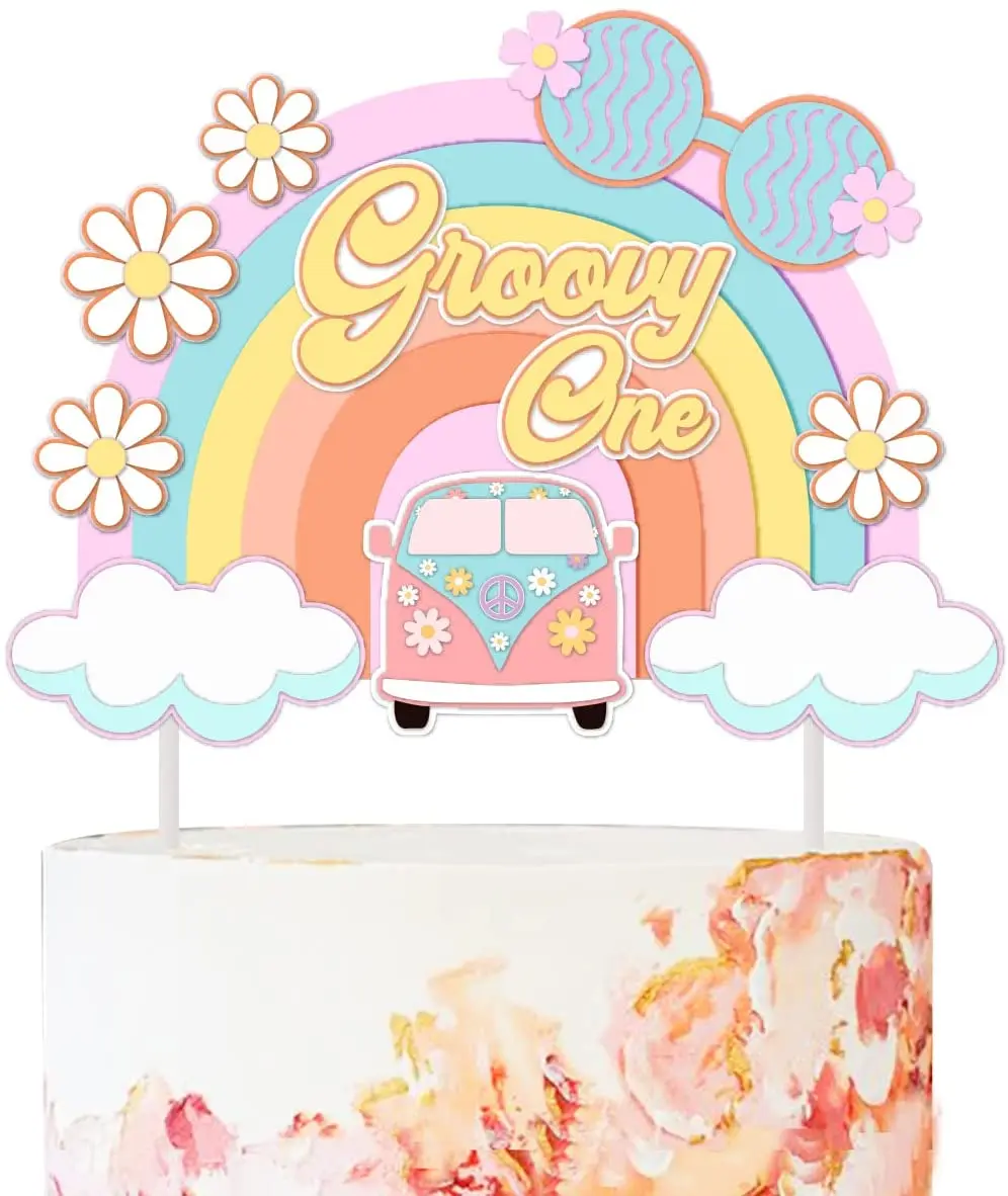 Cheereveal Groovy One Cake Topper One Groovy Baby Rainbow 1st Birthday Party Decorations for Girl First Boho Birthday Supplies
Cheereveal Groovy One Cake Topper One Groovy Baby Rainbow 1st Birthday Party Decorations for Girl First Boho Birthday Supplies