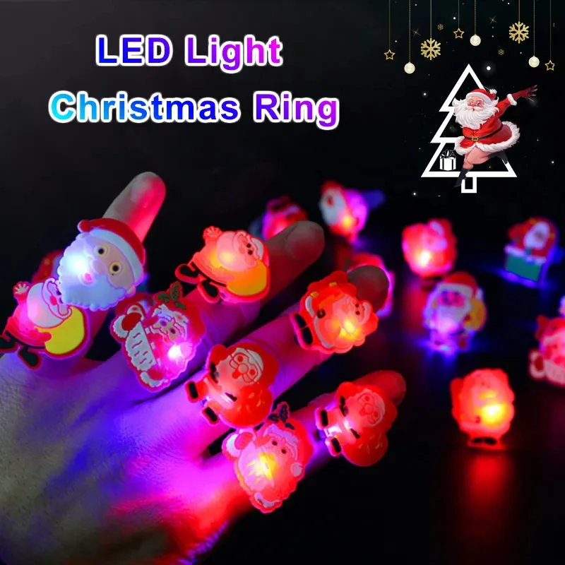 10PCS LED Flash Soft Adhesive Glow Ring Finger Light Cartoon Santa Claus Christmas Toy Decoration Ring
10PCS LED Flash Soft Adhesive Glow Ring Finger Light Cartoon Santa Claus Christmas Toy Decoration Ring