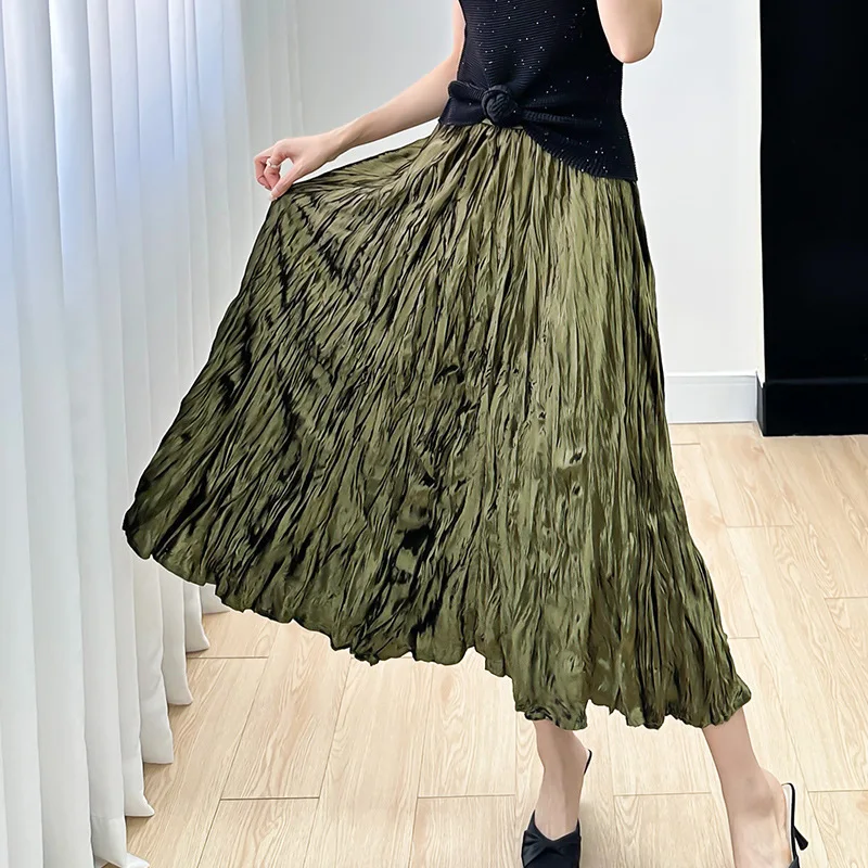 

Женская юбка миаке, Новинка осени 2023, роскошное Плиссированное молодежное свободное стройнящее платье в стиле ретро, подходящее ко всему
