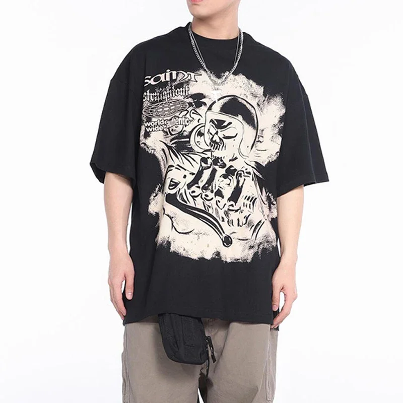 Spring Summer SAINT MICHAEL T-shirt Men Woman High Quality Vintage Cartoon Pattern Printing Loose Casual Top Tees
Spring Summer SAINT MICHAEL T-shirt Men Woman High Quality Vintage Cartoon Pattern Printing Loose Casual Top Tees