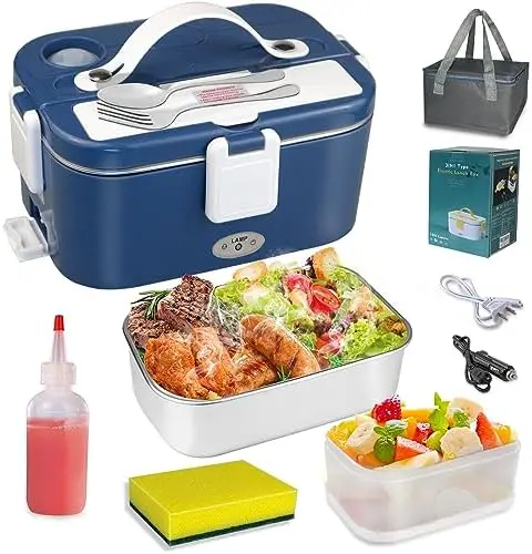 AosFero Electric Lunch Box Food Heater,80W 1.8L Large Portable Heated Lunch Boxes for Adults,12v/24v/110v Suitable for Car Truck
AosFero Electric Lunch Box Food Heater,80W 1.8L Large Portable Heated Lunch Boxes for Adults,12v/24v/110v Suitable for Car Truck