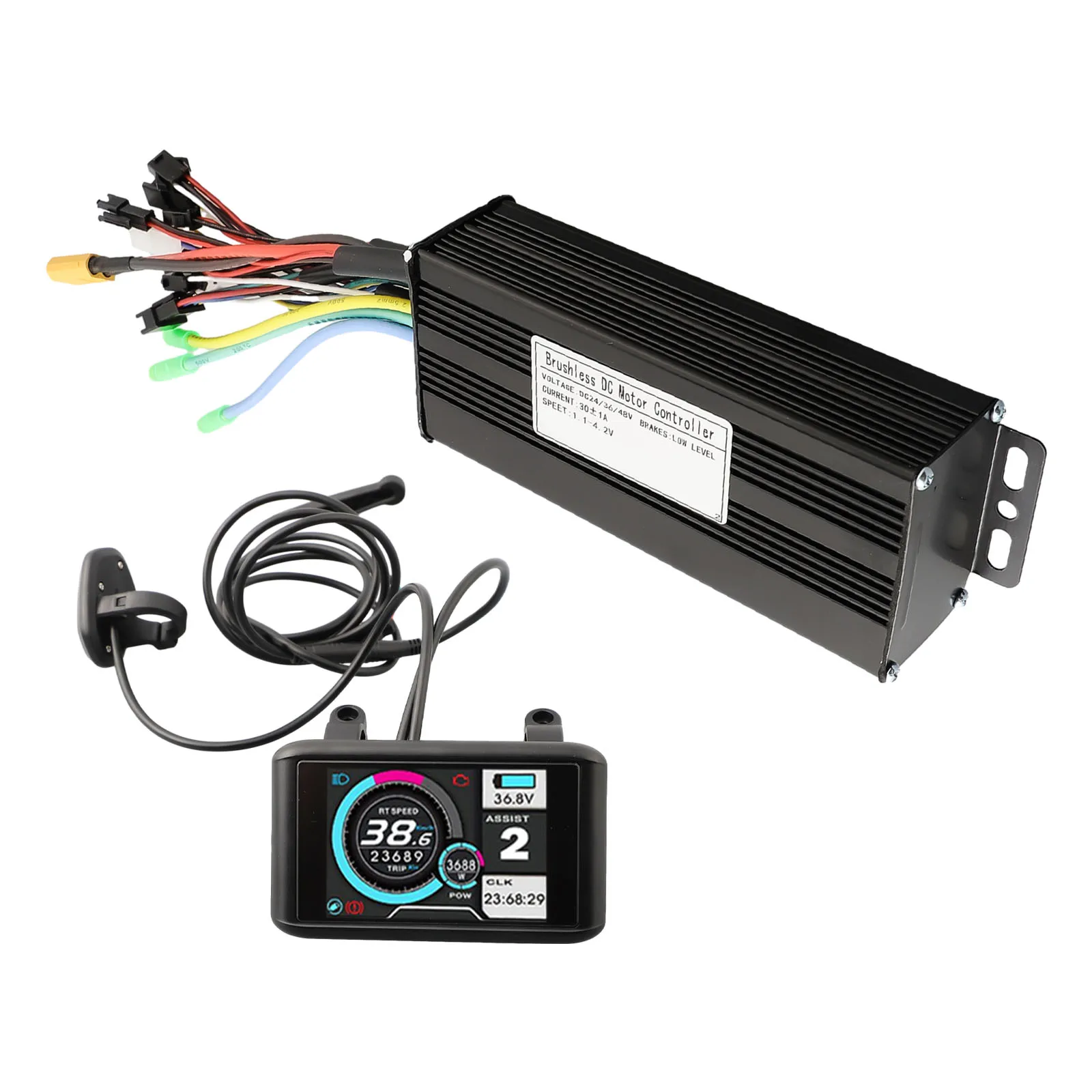 Controller Set Display Replacements Electric Bike 24V-48V 750W-1000W 30A 3Mode Sine Wave Controller With Ukc-1 LCD Display
Controller Set Display Replacements Electric Bike 24V-48V 750W-1000W 30A 3Mode Sine Wave Controller With Ukc-1 LCD Display