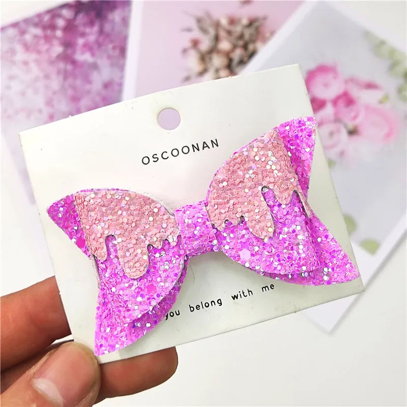 

1PCS Lovely Angel Wings Sequin Girls Elastic Hair Bands Bows Child Hair Knot Hairpin Creativity Hair Accessories Clip For Kids