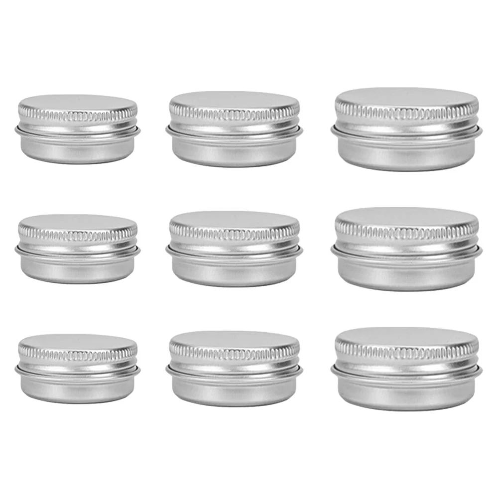 

30Pcs Round Aluminum Tin Cans Screw Top Metal Lid Tins Empty Lip Balm Jars Cosmetic Storage Sample Container Boxes Kit