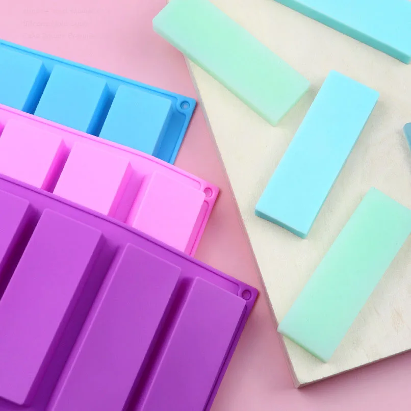 8 Cavity Square Silicone Cake Mold Rectangular Soap Molds Baking Fondant Chocolate Mould Ice Cube DIY Kitchen Accessories Tools 
8 Cavity Square Silicone Cake Mold Rectangular Soap Molds Baking Fondant Chocolate Mould Ice Cube DIY Kitchen Accessories Tools