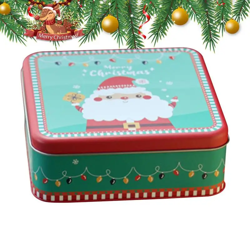 Christmas Square Cookie Box Square Tinplate Storage Containers Holiday Empty Tins For Candy Chocolate Cookies And Small Gifts 
Christmas Square Cookie Box Square Tinplate Storage Containers Holiday Empty Tins For Candy Chocolate Cookies And Small Gifts