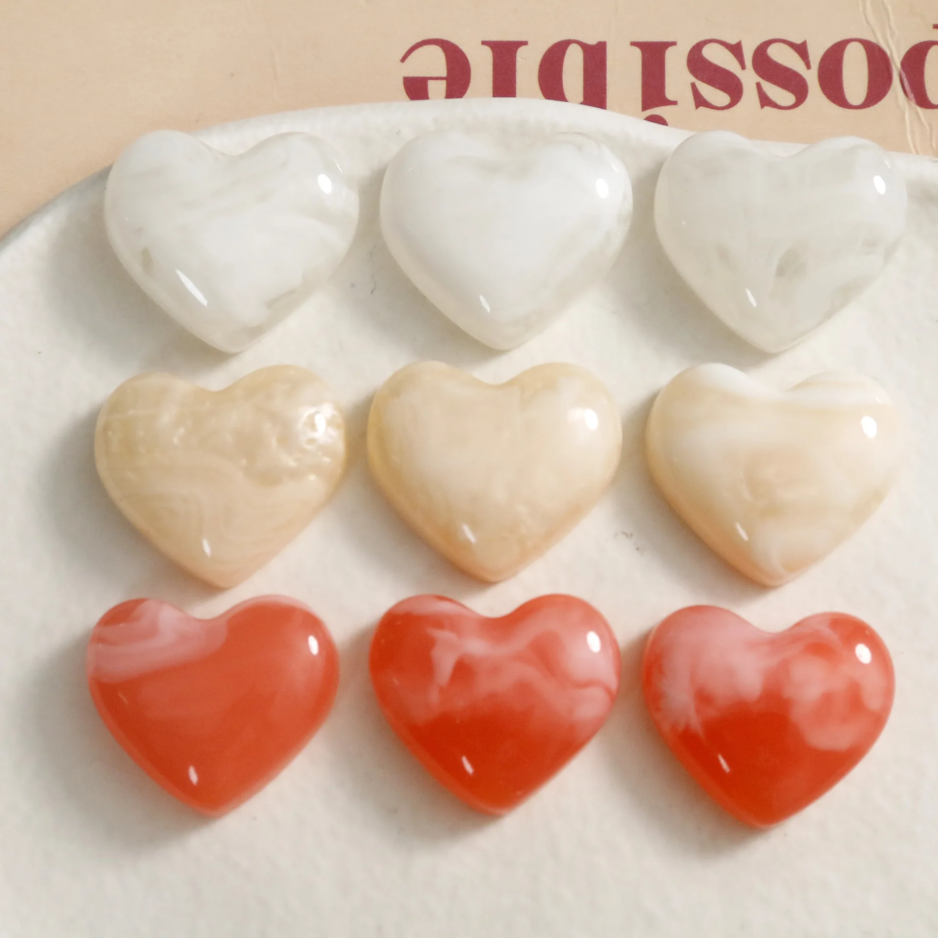 Smudge Resin Heart Patch DIY Accessories Earrings Hairpin Phone Material 60pcs 26*22mm Flatback Cabochon Cameo Stickers
Smudge Resin Heart Patch DIY Accessories Earrings Hairpin Phone Material 60pcs 26*22mm Flatback Cabochon Cameo Stickers