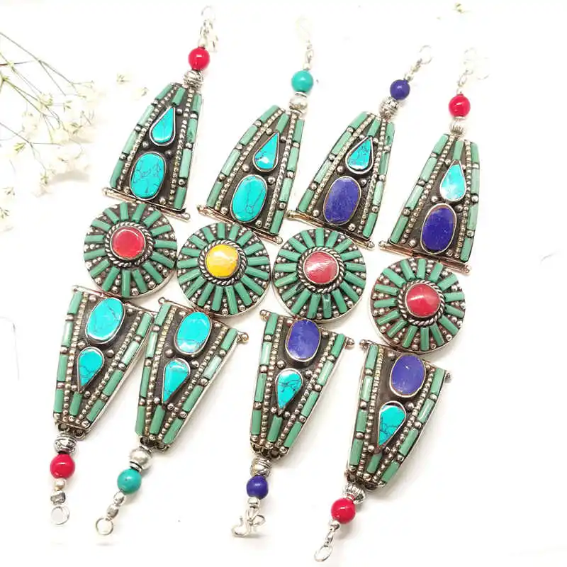 Reconvintage Bijoux En Métal Mode Bracelets Incrustés BO00-phtalOpen Médaillon De Manchette BB-003 3