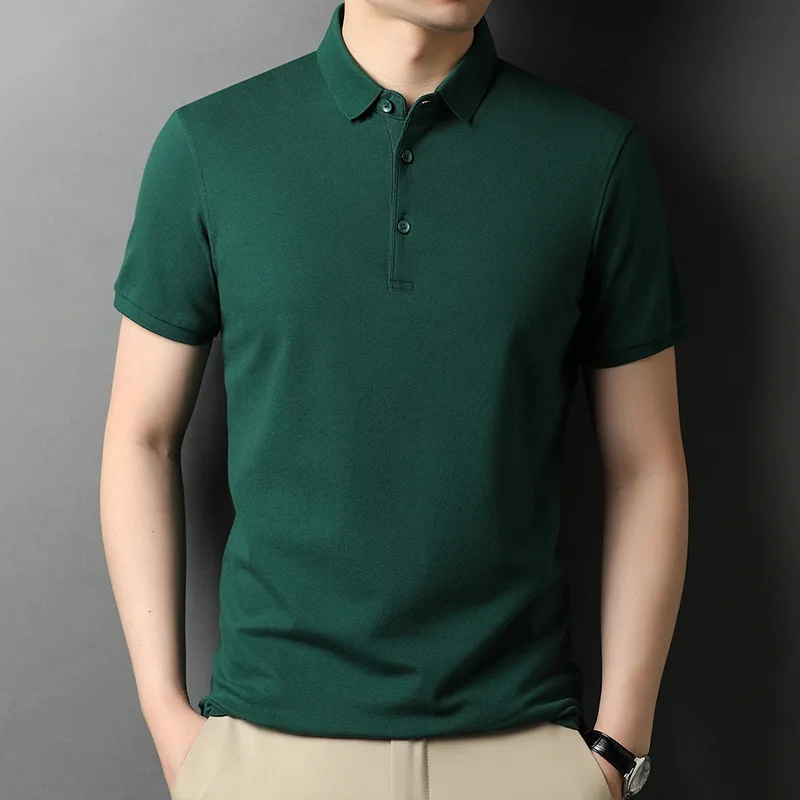 

Рубашка-поло мужская с коротким рукавом, из мерсеризованного хлопка, размеры до 5xl