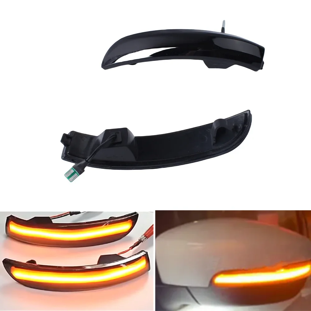 

2pcs LED Dynamic Blinker Turn Signal Lights Side Mirror indicator Lmap For Ford Escape Kuga II EcoSport 2013-2019 C-Max