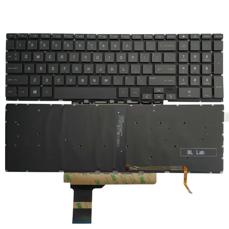 

New US Backlit Keyboard For HP Victus 16D 16-D 16T-D 16T-D000 TPN-Q263 TPN-Q264 16-E ‎16-E0010NR Black White Blue