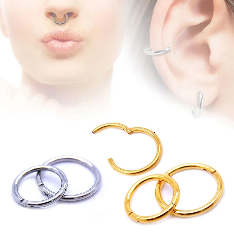 Titanium Nose Rings Septum Piercing Clicker Nose Hoops Piercings Hinged Segment Rings Helix Piercing Unisex Body Jewelry Gifts
Titanium Nose Rings Septum Piercing Clicker Nose Hoops Piercings Hinged Segment Rings Helix Piercing Unisex Body Jewelry Gifts