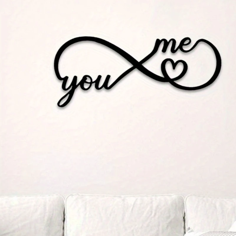 Metal Wall Decor Geometric Infinity Heart Sign for Home, Garden, and Office - Decorative Black Word Sign for Love and Harmony
Metal Wall Decor Geometric Infinity Heart Sign for Home, Garden, and Office - Decorative Black Word Sign for Love and Harmony