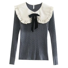 Elmsk 2022 England Style Fashion Simple Bow Skinny Stretch Sweaters Women Vintage Winter Sweaters Women Pullovers Short Tops
Elmsk 2022 England Style Fashion Simple Bow Skinny Stretch Sweaters Women Vintage Winter Sweaters Women Pullovers Short Tops