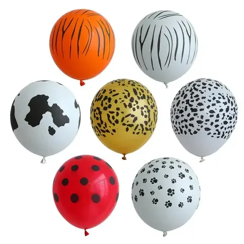 100pcs 12inch Animal Latex Balloons Tiger Zebra Leopard print pattern balloons for wild animal theme birthday party decoration
100pcs 12inch Animal Latex Balloons Tiger Zebra Leopard print pattern balloons for wild animal theme birthday party decoration