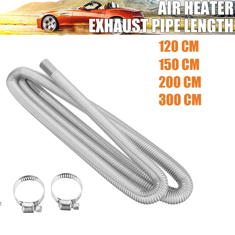 

120-300cm Upgraded 24mm Car Exhaust Pipe Muffler Silencer For Eberspacher/WEBASTO/Chinese Air Diesel Parking Heater