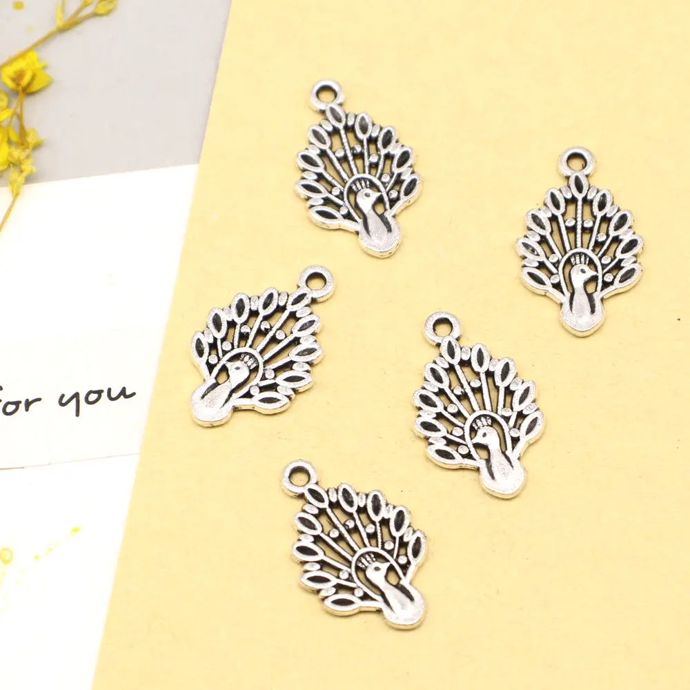 20pcs 12x20mm Peacock Charms Pendant Necklac Handmade Kids Man Jewelri Antique Silver Color
20pcs 12x20mm Peacock Charms Pendant Necklac Handmade Kids Man Jewelri Antique Silver Color