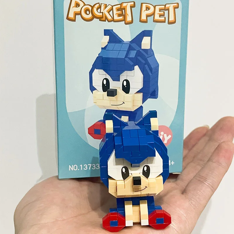 

Аниме Sonic строительные блоки экшн-фигурка мультфильм Sonic игрушка кирпичи для сборки детский подарок на день рождения