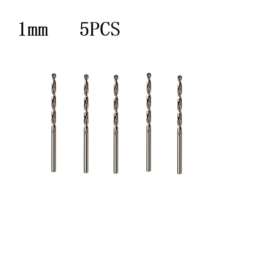 

Сверло из быстрорежущей стали M35 с кобальтовым шнеком, 5 шт., 1/1, 5/2/2, 5/3/3/4 мм, 135 градусов, для резки отверстий из нержавеющей стали, металла, дерева